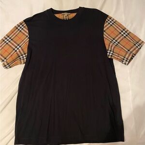 Burberry Carrick Check Sleeve Oversized Cotton T-shirt